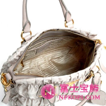 プラダ（PRADA）TESSUTO GAUFRE　レディース2wayトートバッグ　ライトグレー　BN1336-QR1-D32 